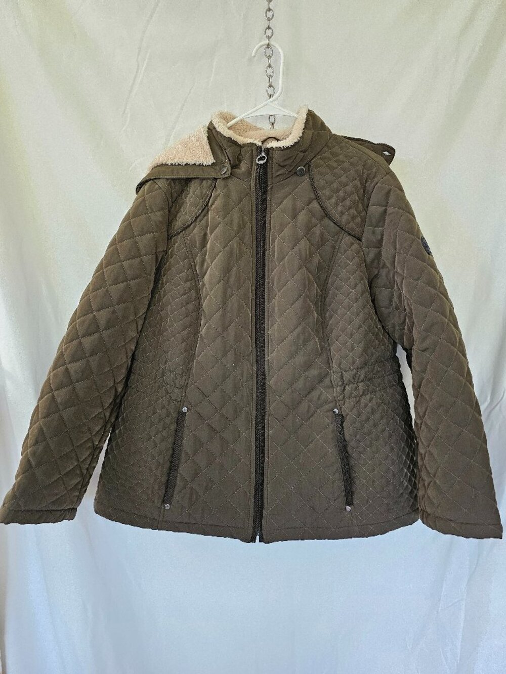 Brown quilted coat